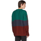 Y/Project Multicolor Braided Knit V-Neck Sweater