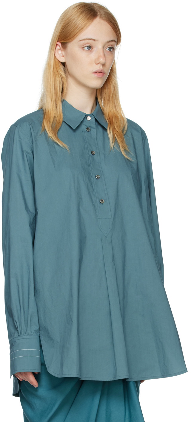 Quira SSENSE Exclusive Blue Cotton Shirt