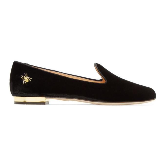 Photo: Charlotte Olympia Black Velvet Nocturnal Loafers
