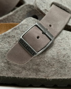 Birkenstock Boston Fe/Le Grey - Mens - Sandals & Slides