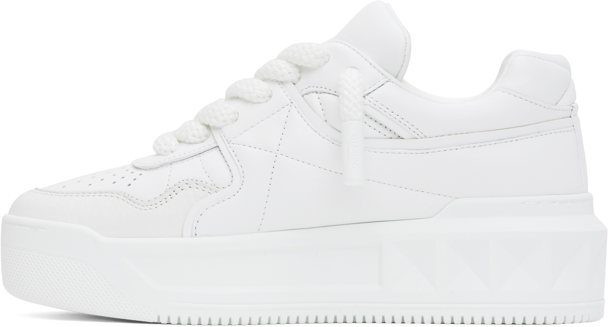 Valentino Garavani White One Stud XL Nappa Leather Low-Top