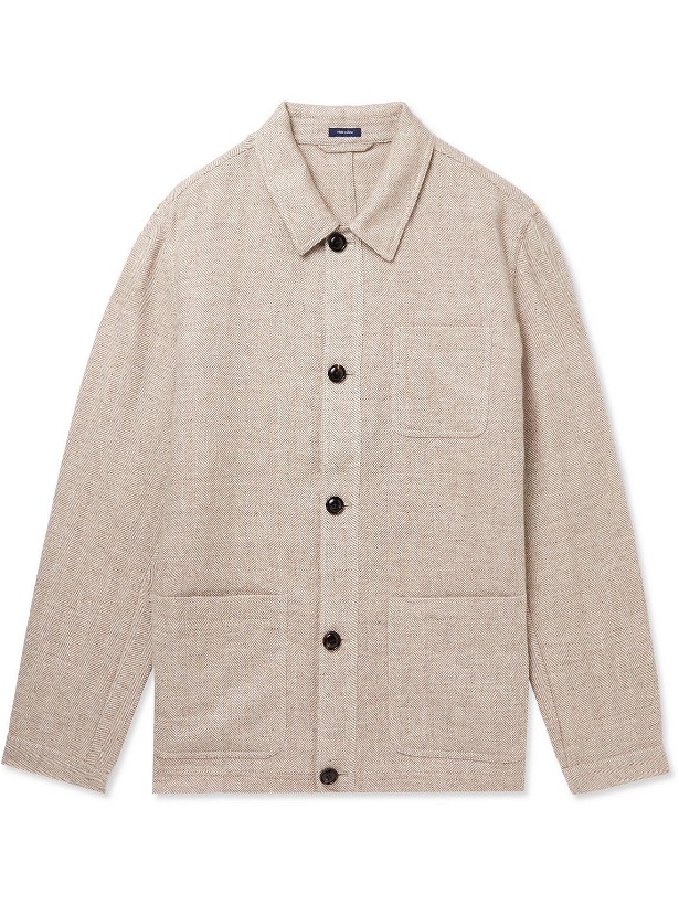 Photo: Peter Millar - Summer Strasse Herringbone Linen and Cashmere-Blend Shirt Jacket - Neutrals