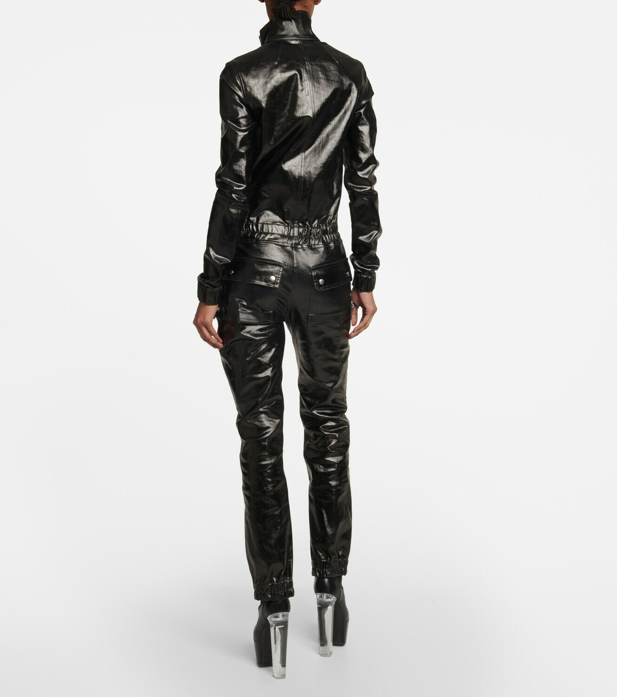 Rick Owens - Coated denim jumpsuit