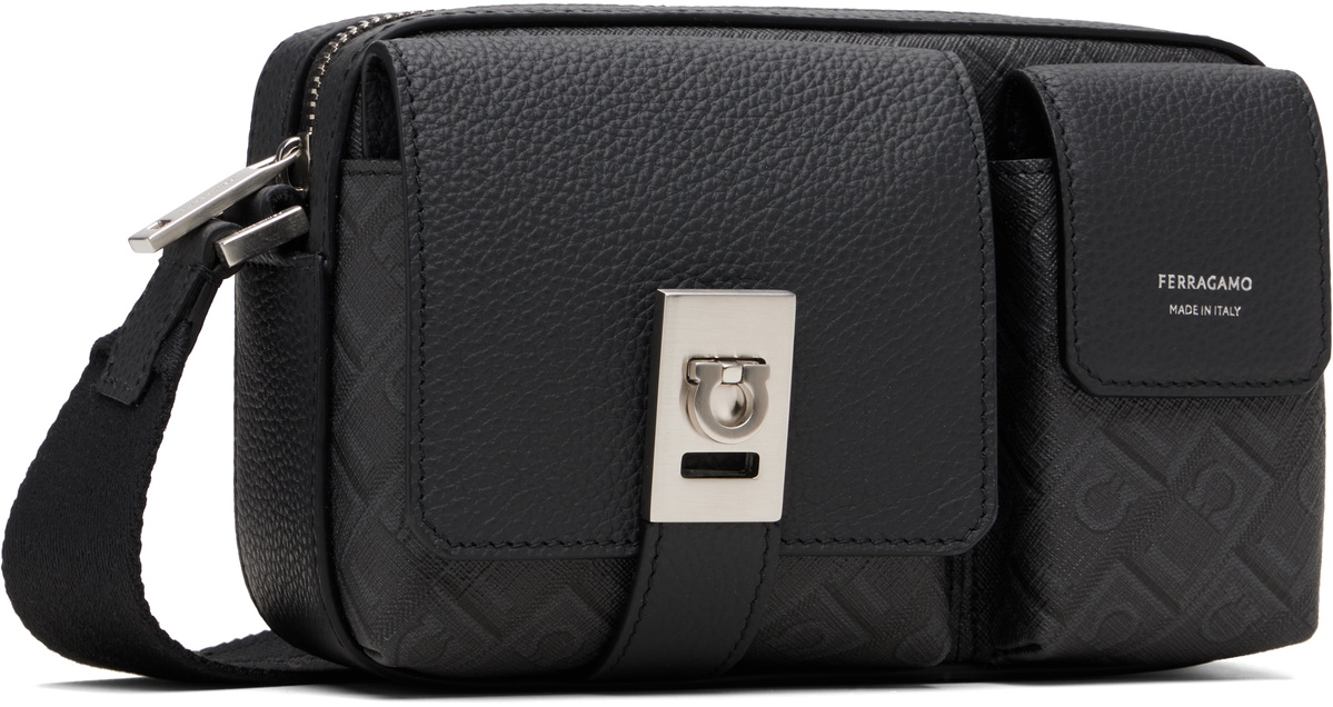 Ferragamo Black All Over Messenger Bag