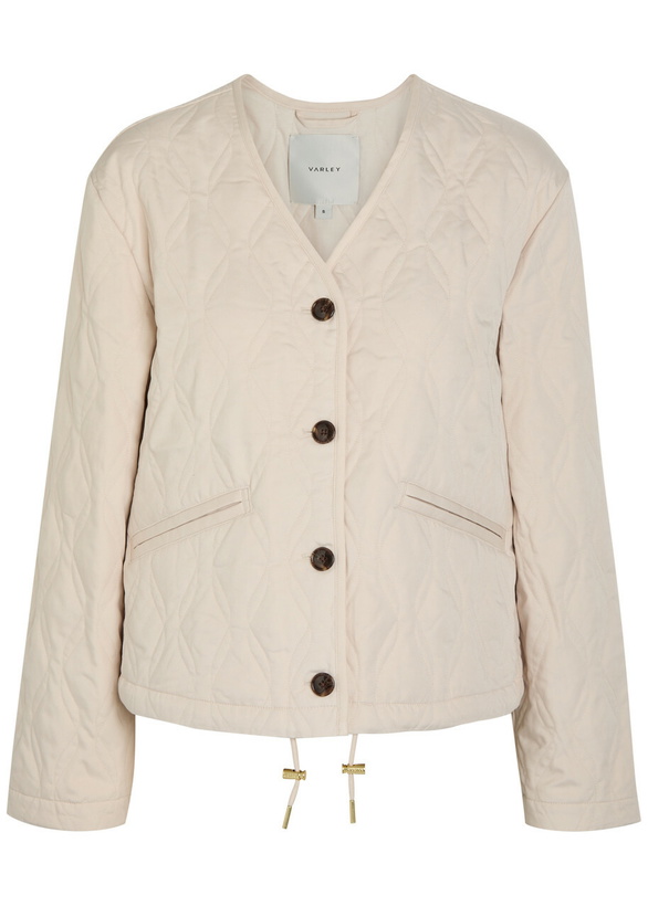 Photo: Varley Saba Quilted Woven Jacket Cream
