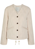 Varley Saba Quilted Woven Jacket Cream