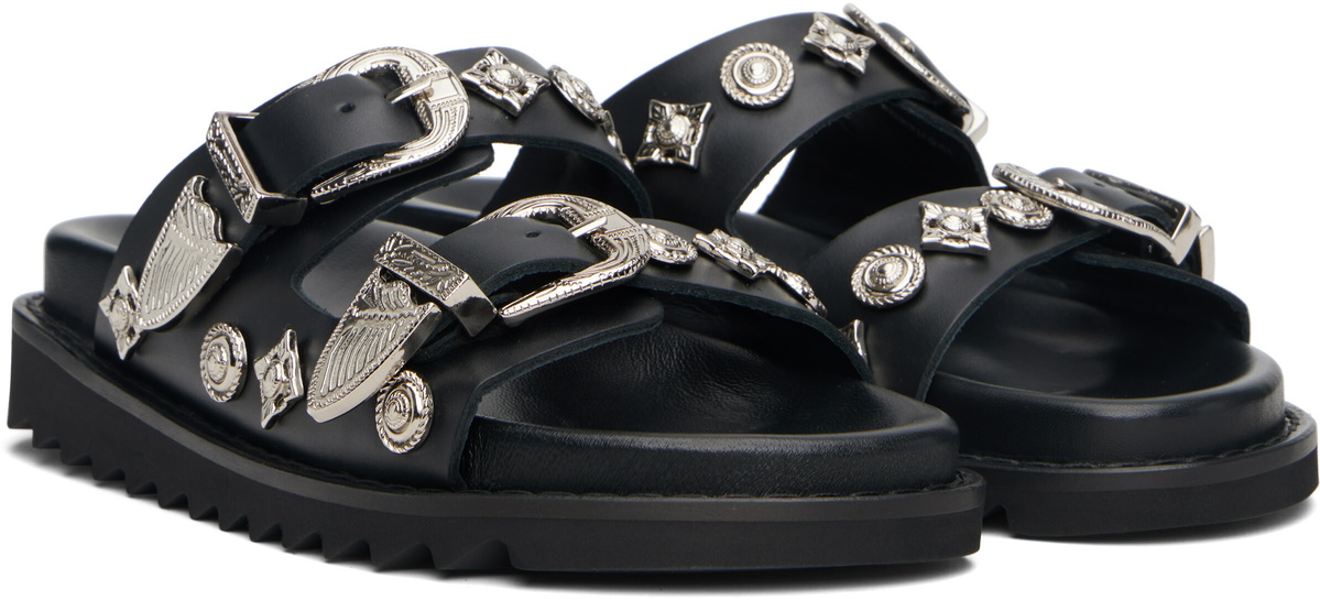 Toga Pulla Black Buckle Sandals