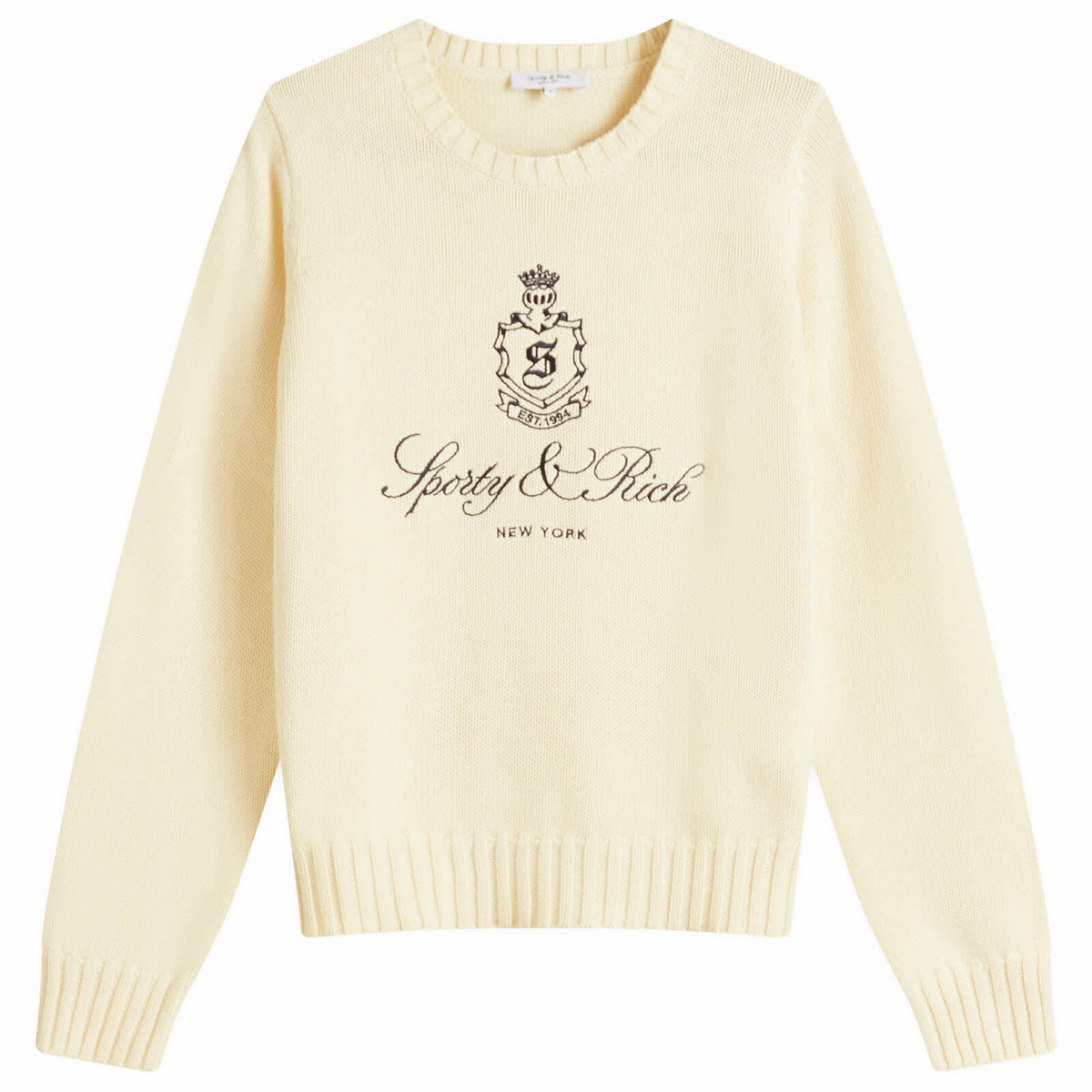 Sporty & Rich Women's Vendome Knitted Jumper in Ecru