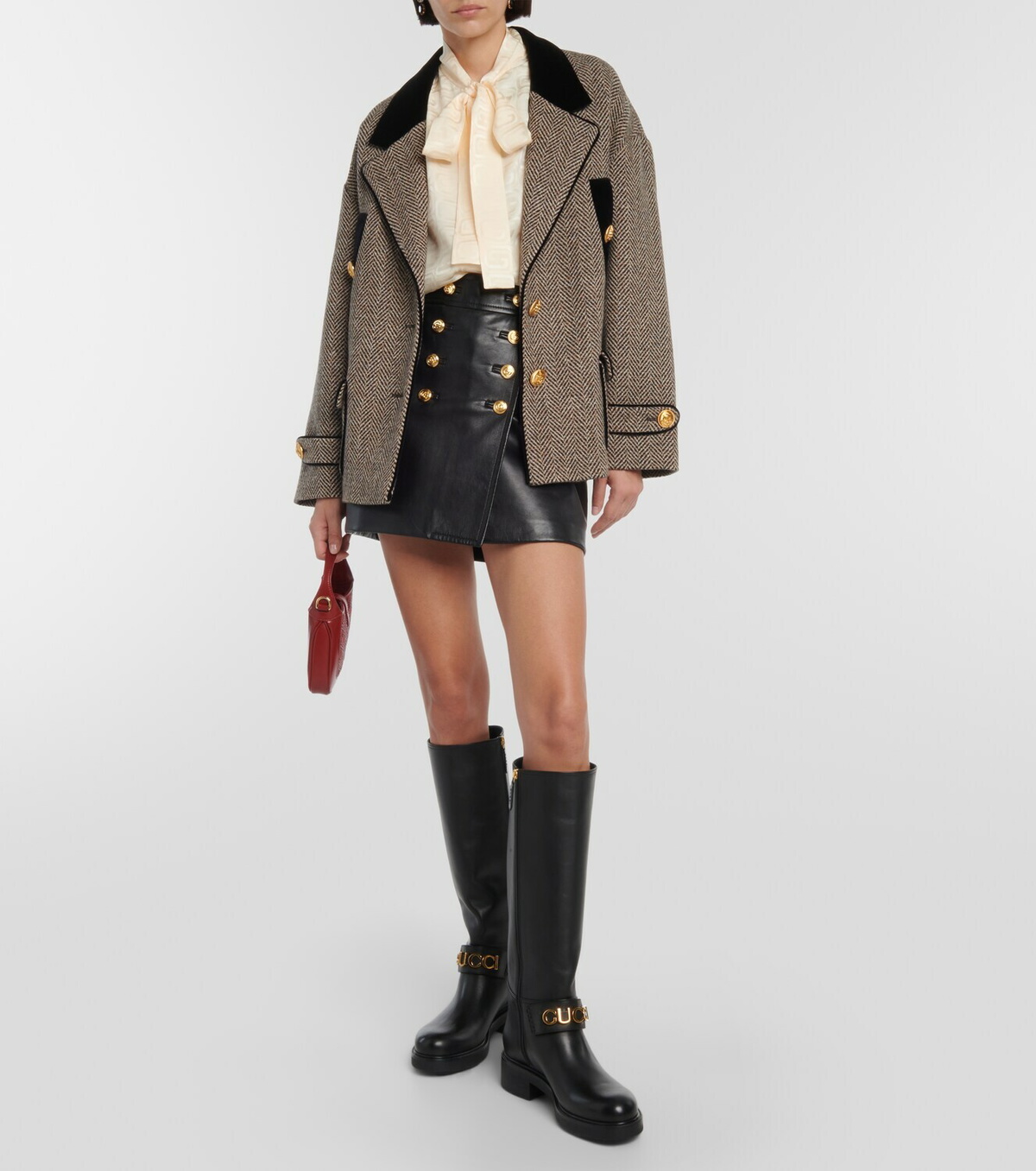 Gucci Herringbone wool-blend coat Gucci