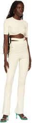 ANDREĀDAMO Off-White Cropped Sweater