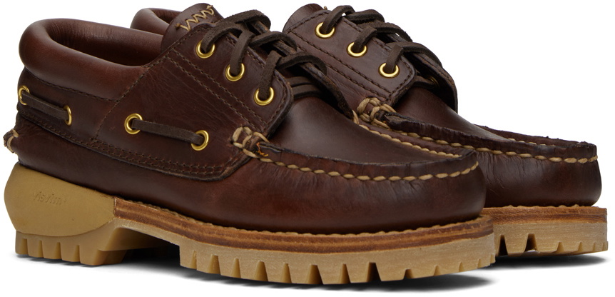 visvim Brown Wallace Deck-Folk Loafers Visvim