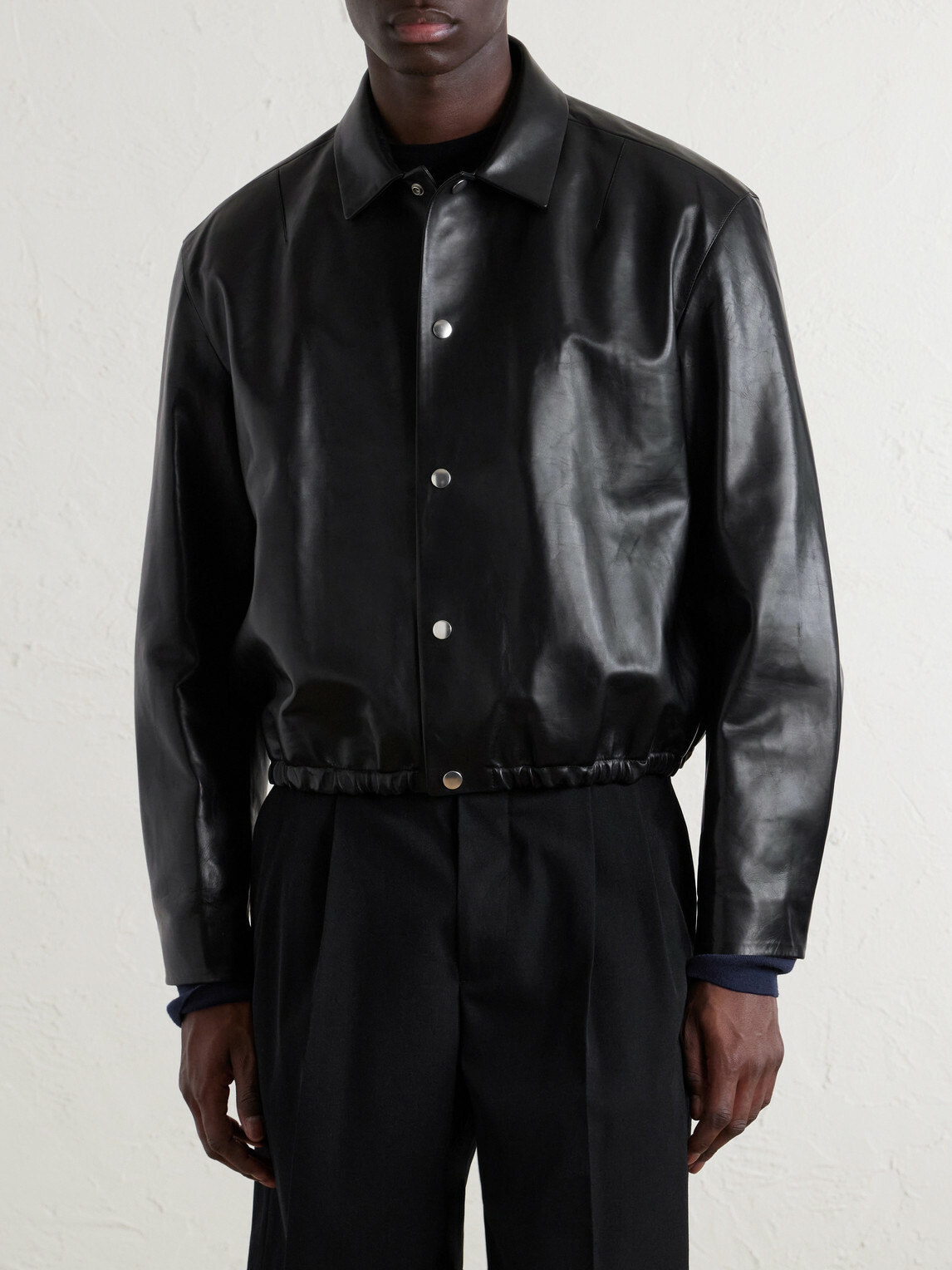 Jil Sander - Leather Jacket - Black