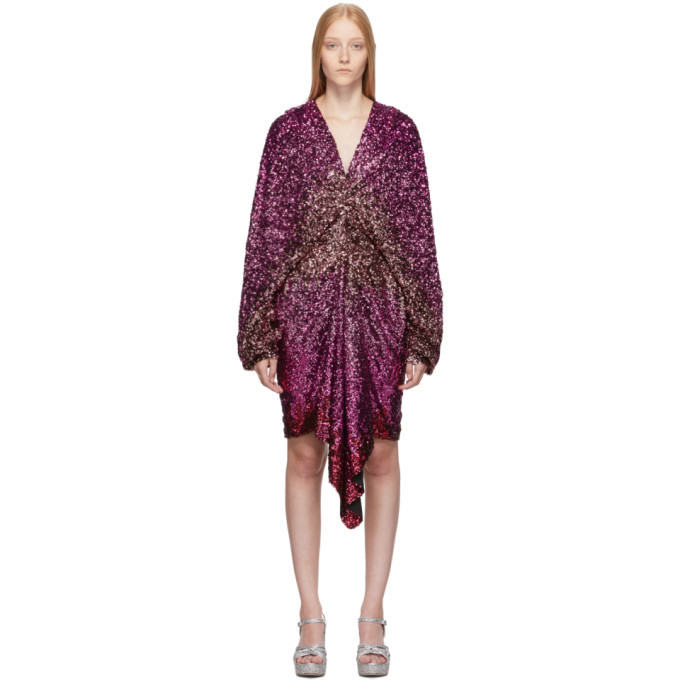 halpern sequin dress Halpern + Sequin-embellished High-neck Flared-sleeve Dress