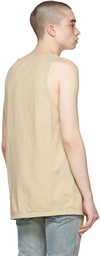 John Elliott Beige Rugby Tank Top