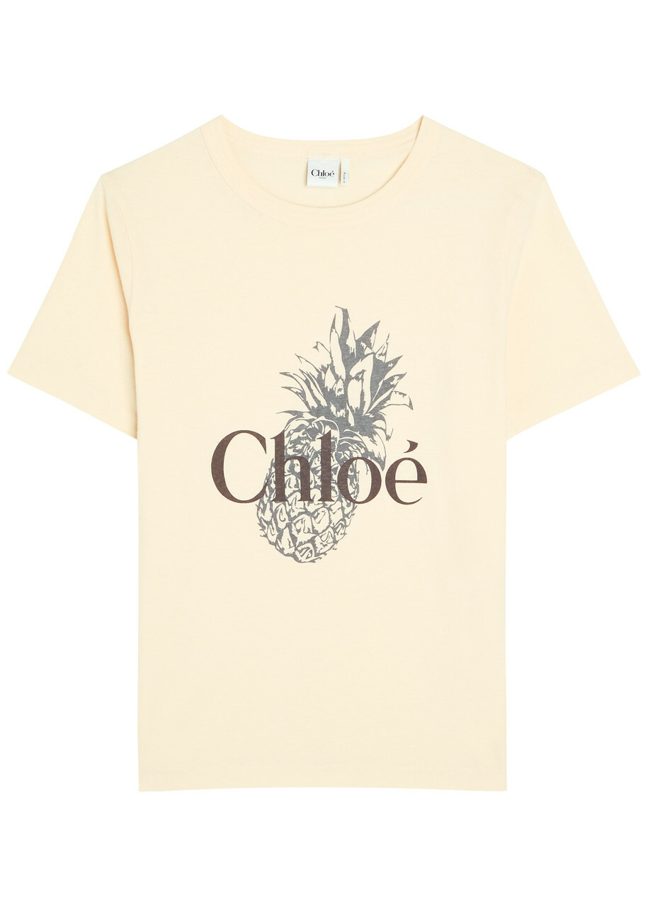 ★CHLOE★ Tシャツ・カットソー Printed t-shirt CHLOÉ Printed cotton-jersey T-shirt | NET-A-PORTER
