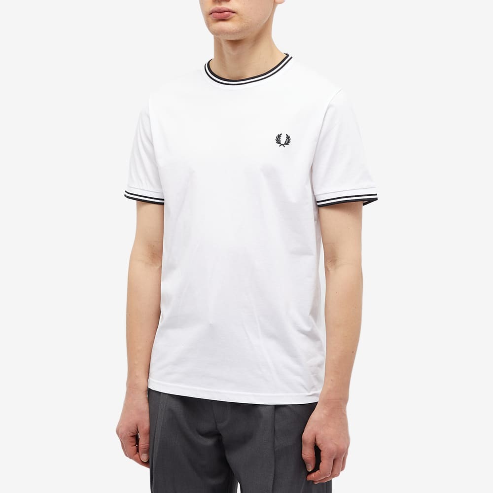Fred Perry Authentic Men's Twin Tipped T-Shirt in White