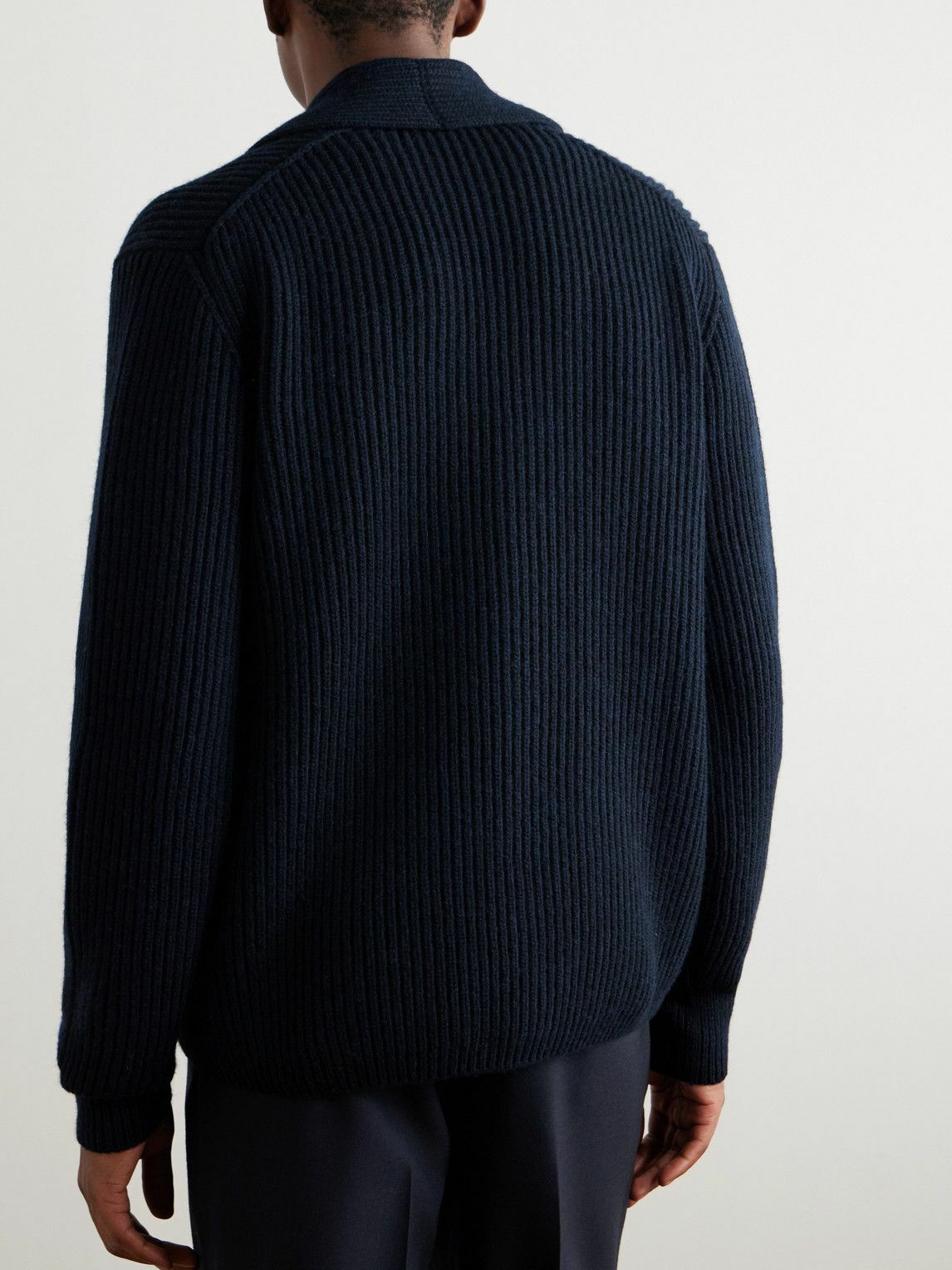 Loro Piana ダークブルー カーディガン Loro Piana ダークブルー カーディガン Loro Piana - Deep Blue Front