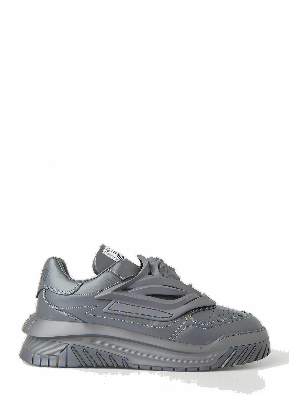 Odissea Medusa Head Sneakers in Dark Grey Versace