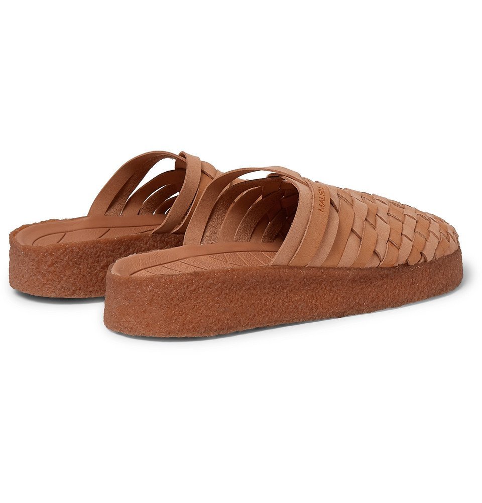 Malibu - Colony Woven Faux Leather Sandals - Brown Malibu Sandals