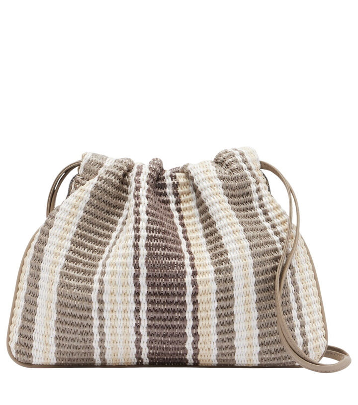 Photo: Brunello Cucinelli Mellow Small striped crossbody bag