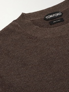 TOM FORD - Cashmere and Wool-Blend Sweater - Brown