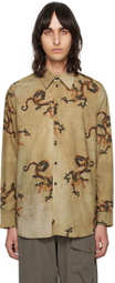 UMA WANG Tan Tab Shirt