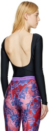 Versace Jeans Couture Black Low Back Bodysuit