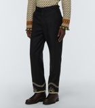 Bode - Embroidered wool pants