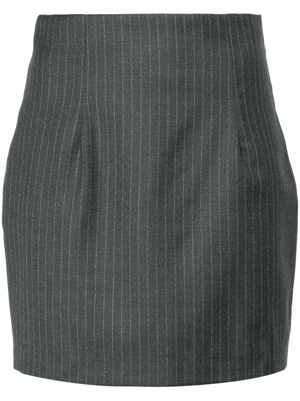 GAUGE81 Grey Mani Pinstripe Pencil Mini Skirt