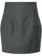 GAUGE81 Grey Mani Pinstripe Pencil Mini Skirt