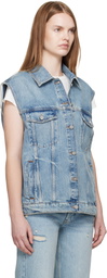 ANINE BING Blue Rory Denim Vest