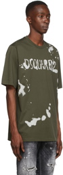 Dsquared2 Green Bleached Logo T-Shirt