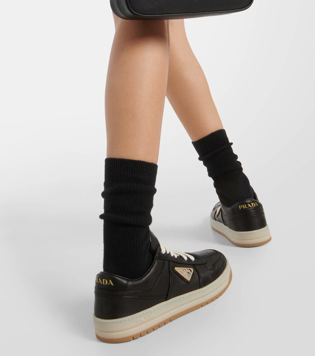 Prada Downtown leather low-top sneakers