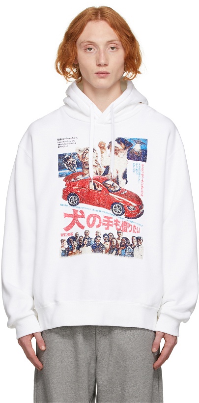 Photo: Doublet White Graphic Poster Hoodie