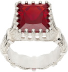 Bleue Burnham Silver Baguette-Cut Bound Willow Ring