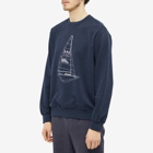 A.P.C. Men's A.P.C Nicolas Yacht Logo Crew Sweat in Dark Navy