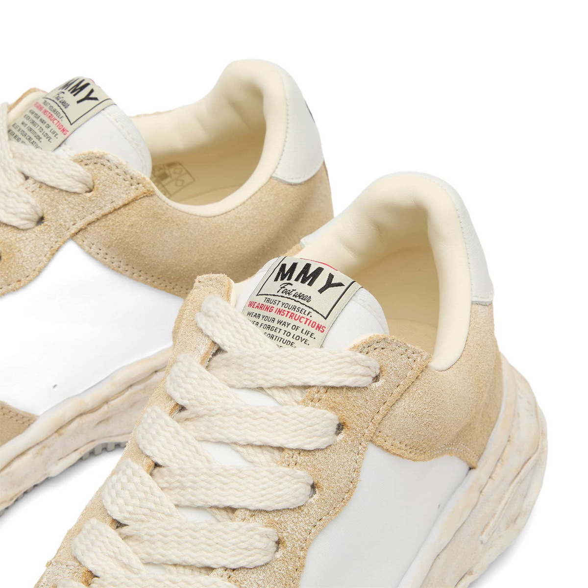 Maison MIHARA YASUHIRO Men's Wayne Nylon Vintage Suede Low-Top in