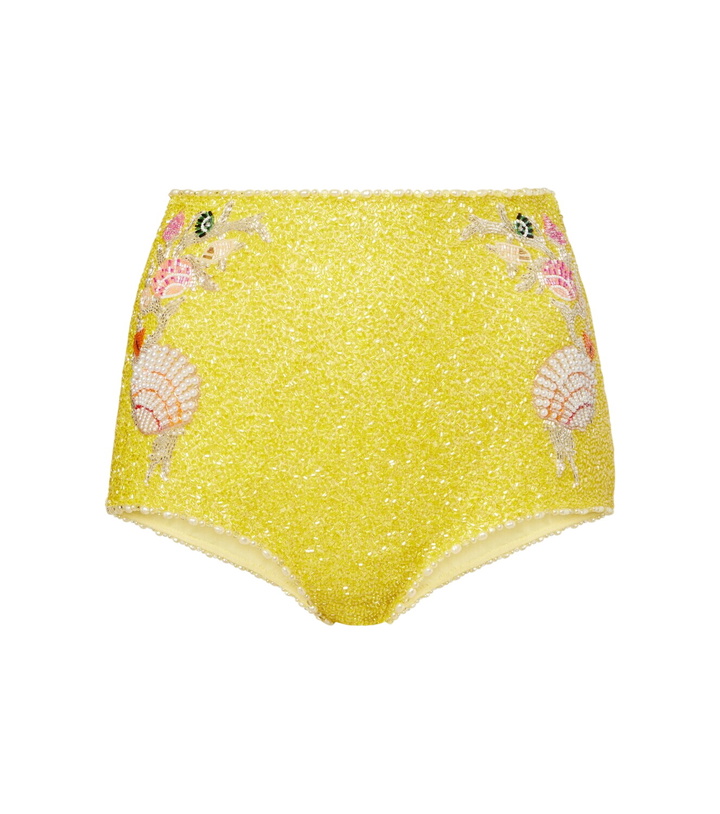 Photo: Clio Peppiatt Marina embellished high-rise micro shorts
