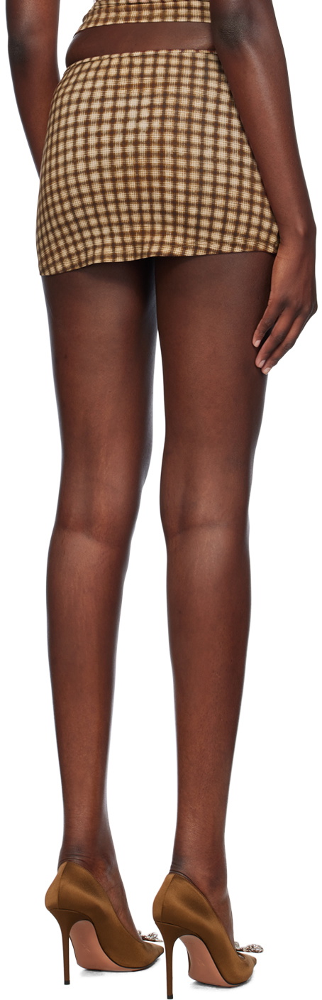 Miaou Brown Elektra Miniskirt