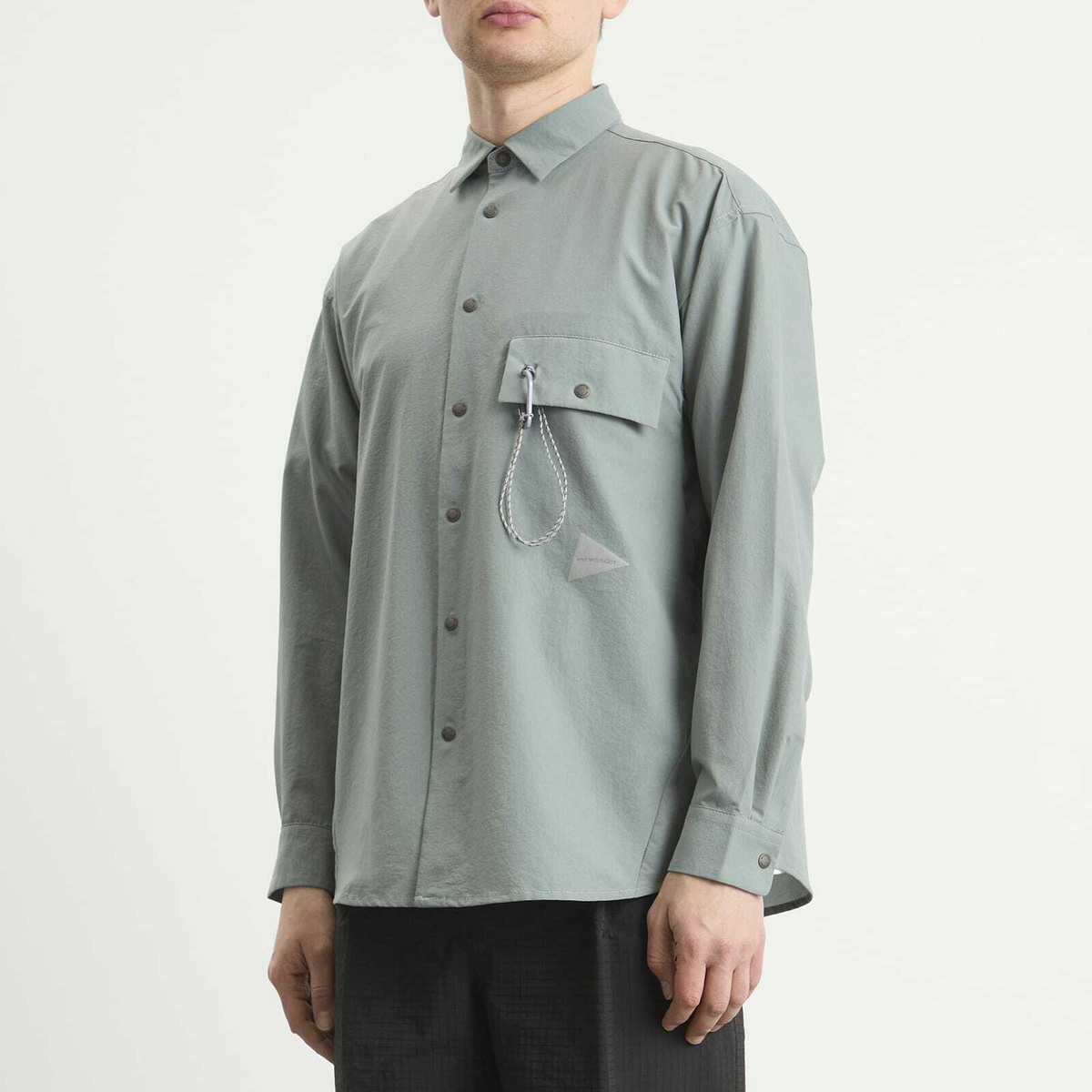 and wander Men's Dry Breathable Shirt in Blue Grey