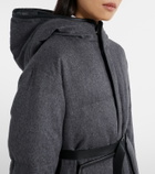 Tod's Belted hooded padded cashmere jacket