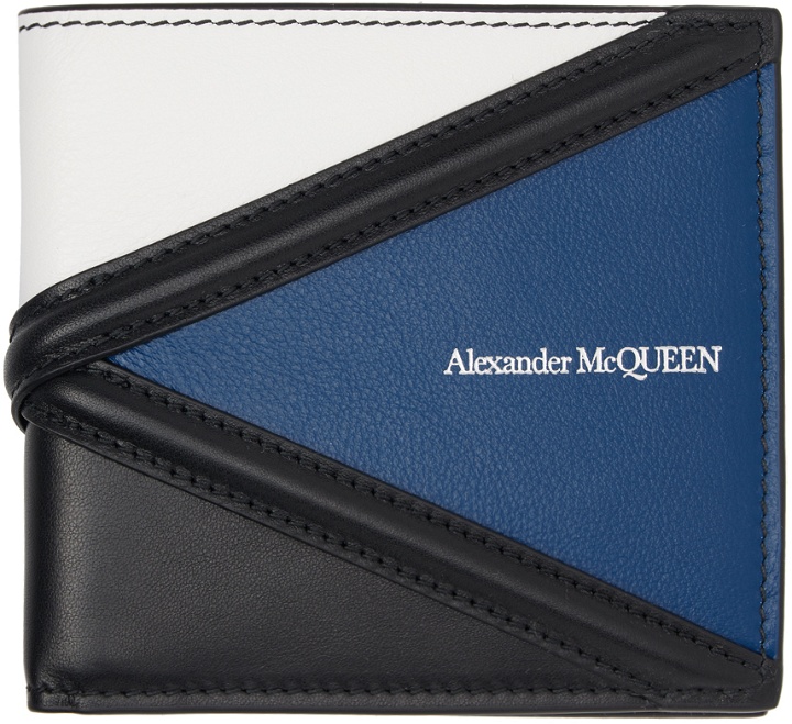 Photo: Alexander McQueen Blue & White 'The Harness' Wallet
