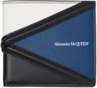 Alexander McQueen Blue & White 'The Harness' Wallet