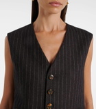 Blazé Milano Feral pinstripe wool and cashmere vest