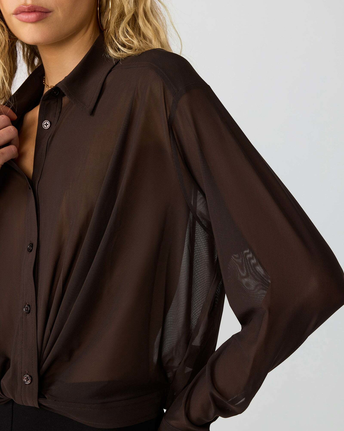 Steve Madden Sage Knit Top in Espresso
