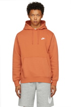 Nike Orange Fleece Sportswear Club Hoodie