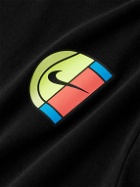 Nike Tennis - Slim-Fit Logo-Print Cotton-Jersey Tennis T-Shirt - Black