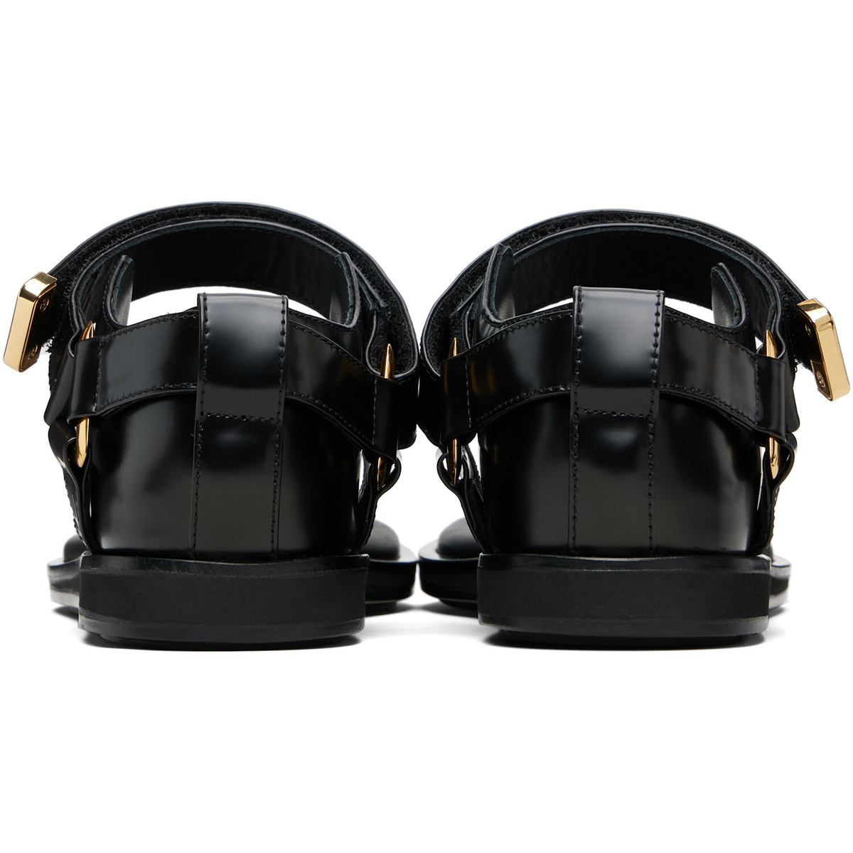 sacai Black Belted Flip Flop Sandals