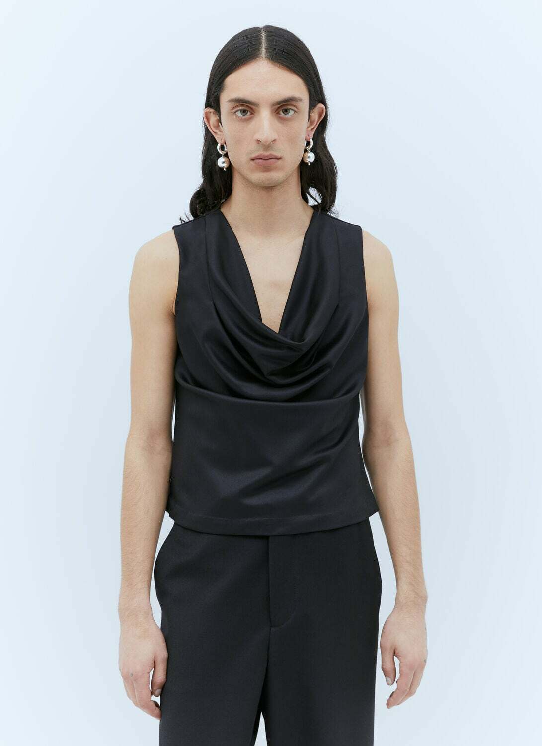 Aaron Esh Draped Wool Top