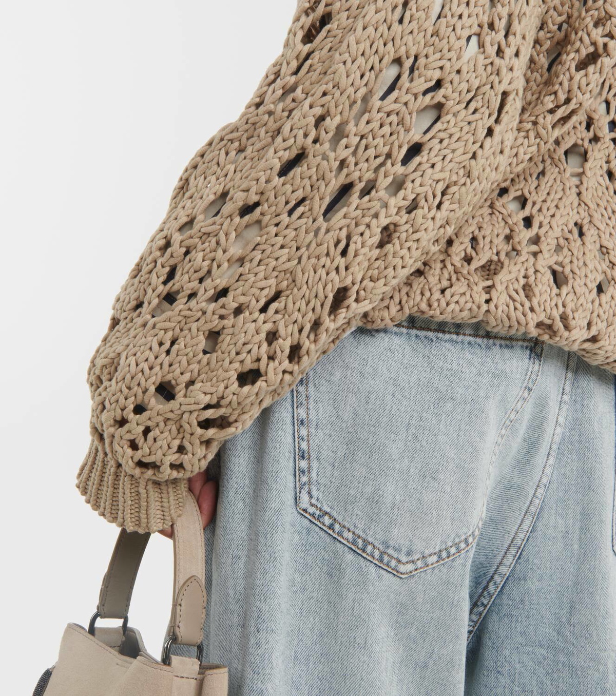 Brunello Cucinelli Open-knit cotton cardigan Brunello Cucinelli
